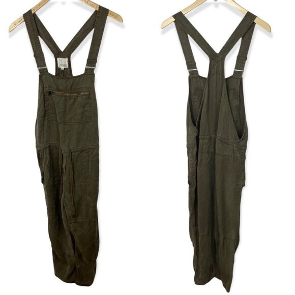 Aritzia Wilfred Free Green Lyocell Valletta Overalls Size XXS Jumpsuit Playsuit - Picture 4 of 12